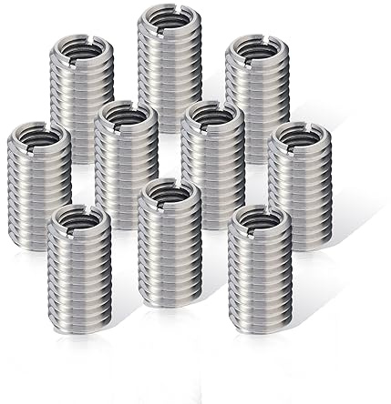 Gänginsats m8 till m6 x 15 mm, 10 stycken gänginsatsskruvar i rostfritt stål, reparationsverktyg inre gänga metrisk för bilar ångturbiner mekanisk utrustning