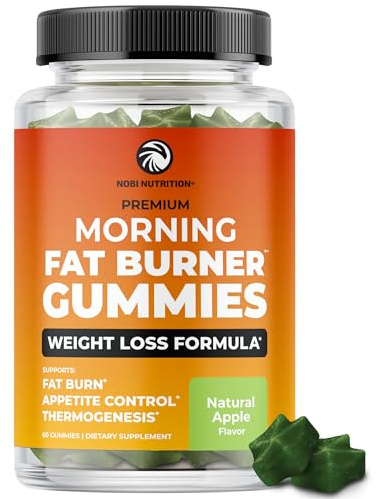 Morning Fat Burner Gummies | Weight Loss for Women & Men | Appetite Suppressant & Metabolism Booster | Thermogenic Belly Fat Burner with Green Tea, Garcinia, Green Coffee Bean & More | 60 Gummies