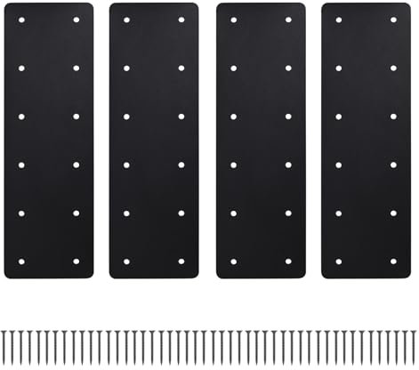 XZWMY Straight Steel Plate 4PCS,15.7x5 Mending Plate for Repair Framing