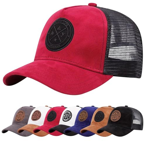 Enwokran Baseballkappe Herren Einstellbare Masche Rückseite Baseball Hut, Sommerhut Sonnenhut Sportlicher Draußen Kappen Hüte Gestickte Verstellbar Sonnenschutz Basecap