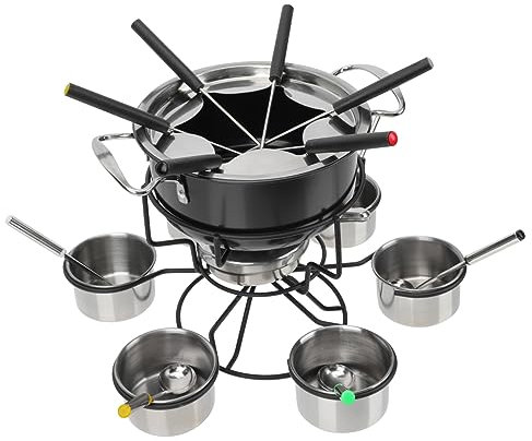 Cabilock 1ensemble Set De Fondues Acier Inoxydable avec Réchaud Portable pour Chocolat Et Fromage Ustensiles De Cuisine pour Dîners Entre Amis