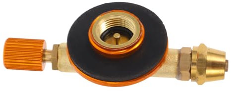 VINTORKY Flat Canister Refill Valve Adapter for Camp Stove Outdoor Gas Connector Quick Connect Fittings Portable Camping Cooking Equipment