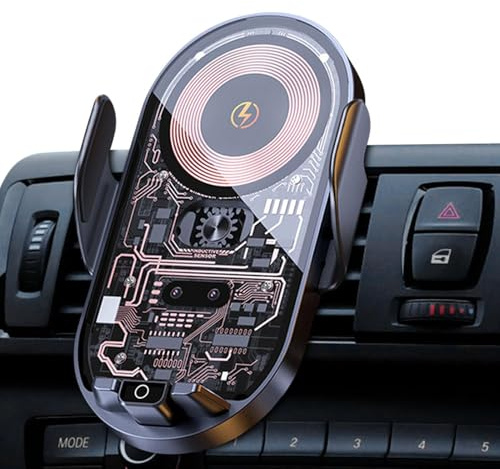 Duroecsain Caricabatteria da Auto senza Fili, Caricabatterie Rapido senza Fili per Auto | Stazione di Ricarica di Serraggio Automatico dei Veicoli,Telefonate di CELLE Safe Caricabatterie RAGS
