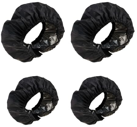 CUEMOON 4 pezzi Copriruota per passeggino, Passeggino Coprigambe Antipolvere Copriruota, impermeabili e antisporco, accessori antipolvere