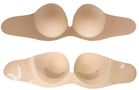 Générique Cache Teton Silicone Soutien Gorge Bandeau Adhésif Grande Taille Dos Nu sans Bretelle Femme Poitrine Tetons Sexy Push Up Bretelles Coque Adhesif Nipple Cover Soutien-Gorge