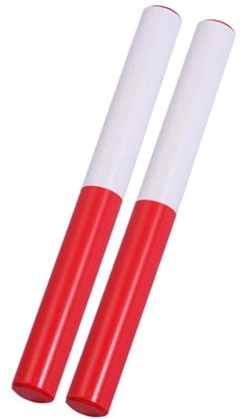2 Pieces Relay Baton Aluminum Track Field Relay Baton Track and Field Relay Batons Field Race Track Baton Field Race Batons Race Equipments(Red, White)