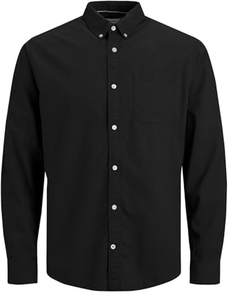 JACK & JONES Camicia Casual Slim Fit Camicia Casual, Nero, 3XL