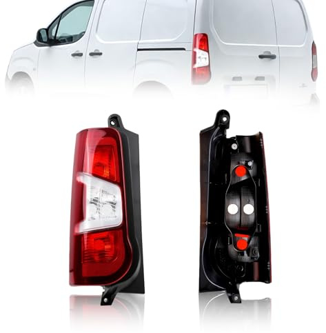 Convitex Feu Arrière Gauche pour Berlingo/Partner K9, Combo X19, Rifter de 2018, Proace City de 2019 (2 Portes Arrière), Sans Support de Lampe, E-Mark