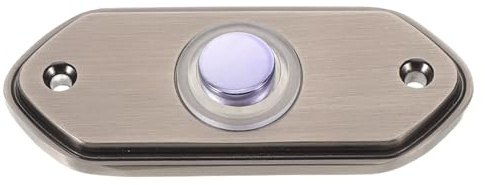 ORFOFE Pulsante Campanello Porta Esagonale in Ottone lungo Resistente alle Intemperie, Interruttore Metallo per Campanelli Casa Ufficio Garage, Sostituzione Pulsante Campanello Esterno
