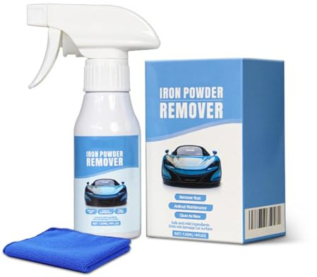 Car Rust & Iron Particle Remover Spray, Heavy Duty Rust Cleaner, Fast Acting Rust Remover Spray, Instant Remover Cleaner, Multifunctional Paint Clean-er, for Cars, Wheels & Metal Tools, Chains (1)