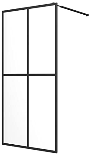 vidaXL Paroi de Douche à Passage Cabine de Douche Paroi de Douche à l’Italienne Salle de Bain Maison Intérieur Verre Trempé Transparent 80x195 cm