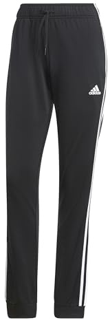 adidas Women's Plus Size Essentials Warm-Up Slim Tapered 3-Stripes Tracksuit Bottoms, Black, 4X