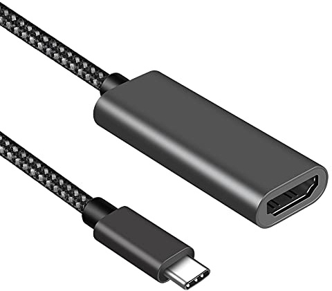 Eono Adaptador USB C a HDMI, 4K@60Hz Thunderbolt 3 a HDMI, Cable Convertidor USB Tipo C HDMI Compatible con MacBook Pro/Air, iPad Pro, Surface Pro, Galaxy S21