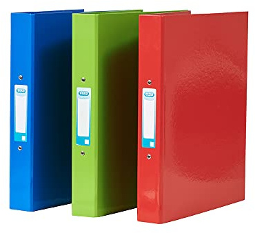 Elba Ringbuch A4, Rot, Grün, Blau, 3er Pack