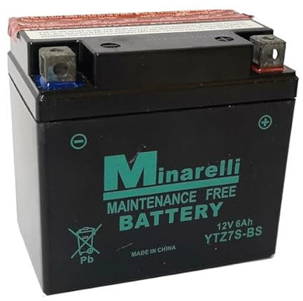 BATTERIA MOTORPARTS MINARELLI YTZ7S-BS 12V 6AH COMPATIBILE CON HONDA SH I ABS 150 4T-2V 13 > 19 SENZA MANUTENZIONE COMPLETA MOTO SCOOTER SPECIFICA