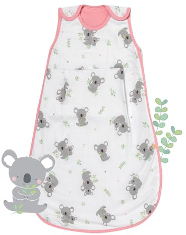 schlummersack Baby Schlafsack Neugeboren Sommer 1.0 Tog 56 cm dünn Koala | Baby Sommerschlafsack dünn |Sommer Schlafsack Baby 1 Tog | Newborn Schlafsack Baby Frühling Sommer Reißverschluss