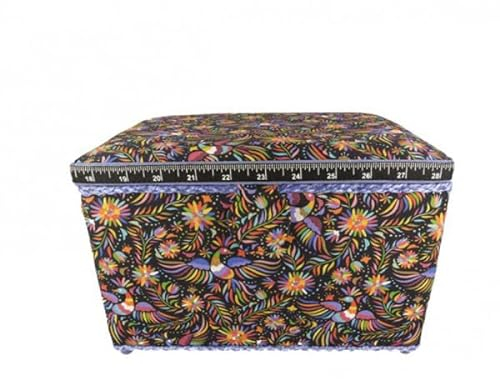 Nähbox, 21 x 28 x 19 cm, bunte Vögel