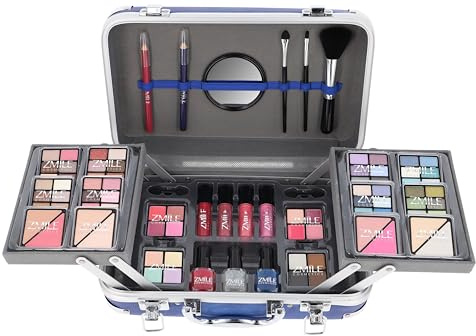 ZMILE COSMETICS Traveller Blue blauer Kosmetikkoffer vegane Kosmetik mit Schminke - Make Up Set für unterwegs, zum Reisen und Verschenken
