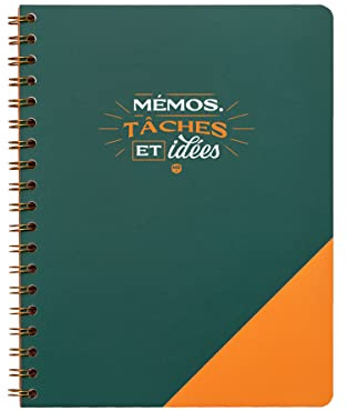 Mr.Wonderful - Cuaderno A5 verde - Memos, tareas e ideas