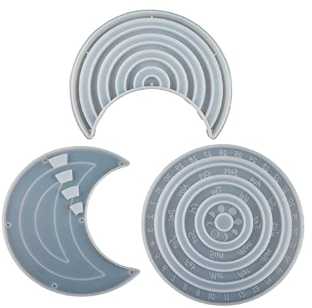 Xiaojikuaipao Ewiger Kalender Silikonformen DIY Epoxidharz Gießformen für Wand