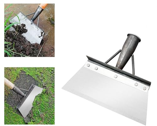 Multifunctional Garden Shovel, Outdoor Garden Cleaning Shovel, Multi Functional Garden Tools, Moss Scraper, NOT INCLUDED HANDLE, Stainless Steel, Patio Weed Remover Tool (25cm)