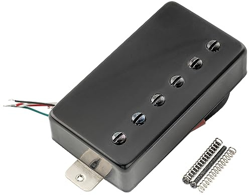 Artec LPA210 Alnico 5 Covered Standard Humbucker Tonabnehmer Steg Pickup 16,8K für Les Paul Style E-Gitarre, Schwarz