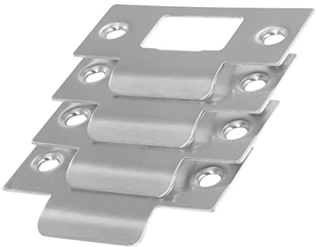 OSALADI 4 Pièces Gâche De Pêne Dormant Acier Inoxydable Pour Portes Intérieures Kit Installation De Gâche De Porte Plaque De Renfort De Couvre Serrure