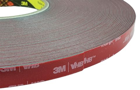 Double-sided Adhesive Tape - 33 M x 12 MM - Made of 3M VHB - Extra Strong - Adhesive Strips for Car and Home - Multifunctional Mounting Tape - Tape for Office (12 mm)