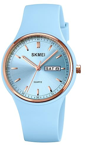 findtime Armbanduhren Damen Senioren Armbanduhr Teenager Mädchen Wasserdicht Damenuhr Großes Ziffernblatt mit Kalender