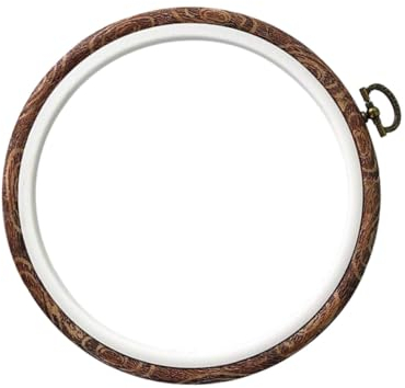 STOBOK Stickrahmen Rund 21cm Aus Kunststoff Und Gummi Selbstgemacht Kreuzstichrahmen Stickhilfe Für Handarbeiten Und Wanddekoration Stabile Fixierung Für Anfänger
