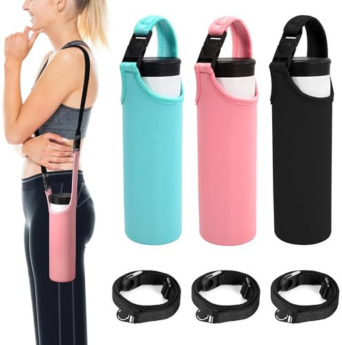Heveer Funda protectora de neopreno para botellas de agua, para camping, senderismo, ciclismo, 3 unidades, 500 ml
