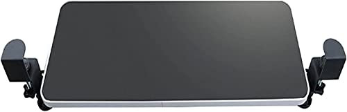 SFNIOKFG Tastaturablage, ergonomische Klemmhalterung, Untertischmontage, Auszugsablage mit ausziehbarer Plattform, Computerschublade zum Tippen und für die Arbeit mit der Maus/Schwarz/65 x