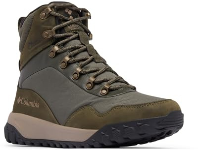 Columbia Men's Burnsider Omni-Heat Infinity Waterproof Hiking Boot, Deep Olive/Tangy Orange, 9