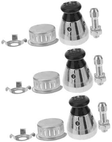 Ciieeo 3sets Pressure Cooker Relief Jigger Valve Replacement Part Exhaust Rod Blocking Cover Clip Aluminum Alloy Pressure Cooker Accessories Set Safety Valve