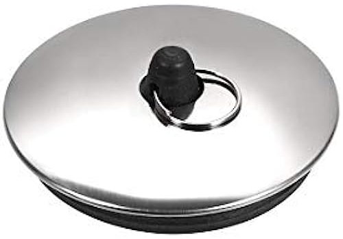 1 tappo di scarico in gomma per lavandino, tappi per vasca da bagno, adatto per 55-57 mm con anello per bagno, cucina, bagno