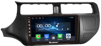 Quad Core 4G+64G Car CarPlay Android Auto 9 IPS Display Navigation Stéréo Touchscreen Headunit Pad Tablet Caméra arrière GPS Radio Lecteur multimédia pour Kia Rio 2011-2014
