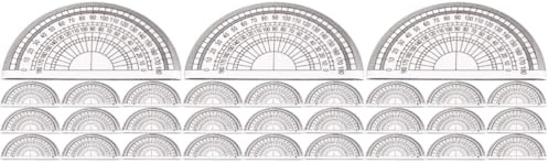 DIYEAH 3 Juegos Transportador De Ángulos Hilanderos De Matemáticas Circulares Material De Papelería para Estudiantes Herramientas De Medición De Ángulos Plástico 10 Uds * 3
