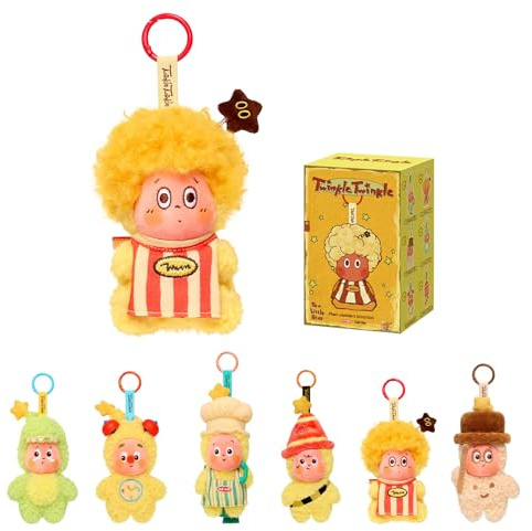 POP MART Twinkle Twinkle Be a Little Star Series - Plush Pendant Blind Box, Random Design Action Figures Collectible Toys Home Decorations, Holiday Birthday Gifts for Girls and Boys, Single Box