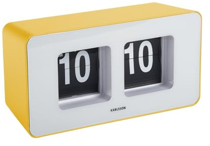 Karlsson [DL] Wall/Table Clock Funky Flip Bright Yellow