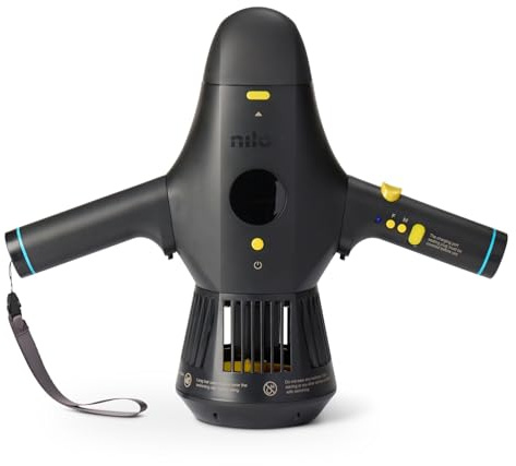 Nilox Waterscooter, Acqua Scooter Elettrico per Sup e Immersioni Fino a 5 m di Profondità, Fino a 60 min di Utilizzo, 2 Velocità fino a 5 km/H, Facile da Trasportare, Colore Nero