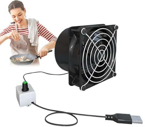 Ventilador de escape de baño, pequeño ventilador de escape axial, mini extractor de ventilación de aire, extractor en línea para inodoro, ventana, baño, cocina | Mini extractor elevador de aire USB para ventana, inodoro, baño, hogar