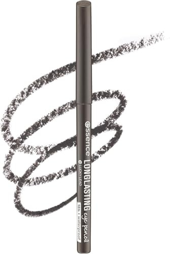 essence cosmetics LONG-LASTING eye pencil, Kajal, 18 Stunden Halt, wasserfest, Nr. 20 lucky lead, grau, definierend, langanhaltend, vegan, wasserfest, Mikroplastik Partikel frei (0,28g)