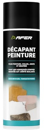 AFER - Décapant Peinture Colle Joint Colle & Graffiti – Gel Thixotrope en Aérosol 650 ml – Multi-supports Bois Métal Mur – Sans Chlorure de Méthylène – Fabrication Française