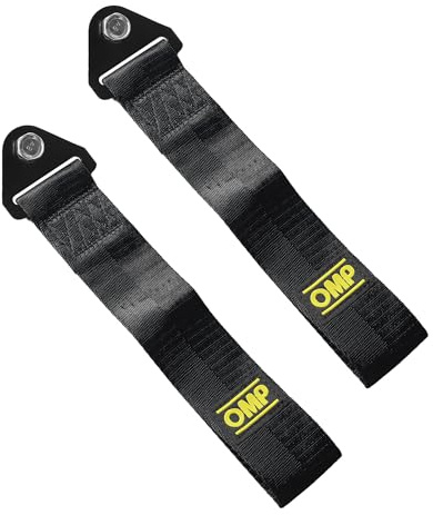 Xibao 2PCS Auto Stoßfänger Abschleppschlaufe,Auto Tuning,Abschleppschlaufe Tuning,Universal Hochfestes Abschleppseil für Lenker,Gabeln,Schwingen,Geeignet für alle Autos Verwendet Werden (Schwarz)