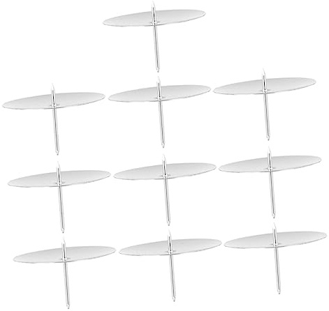 Hemobllo 10 pezzi Fissacandele Metallo Supporti per Candele e Leggeri Accessori per Decorazioni Natalizie e Feste Design Compatto con Antiscivolo Materiale Resistente per Uso Prolungato