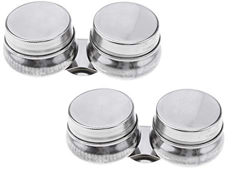 LOABXYUZ Confezione da 2 contenitori Portatili in Acciaio Inossidabile a Doppia mestola, Tazza, Olio, Vernice ad Acqua
