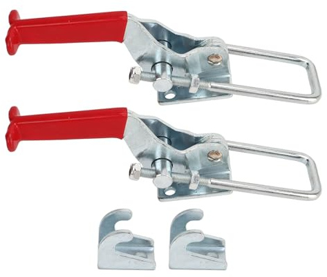Heavy Duty Large Toggle Clamp Latch, 2PCS U Bolt Toggle Clamps - 2000lbs Capacity - Heavy Duty Adjustable Self Lock for Trailer RV