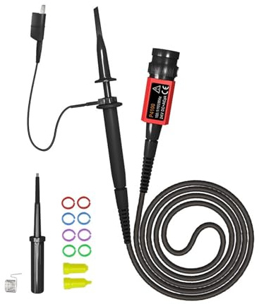 P4100 Osciloscopio de sonda 100:1 2 kV de alto voltaje 100 MHz Seguridad BNC Conector para osciloscopios con atenuación ajustable