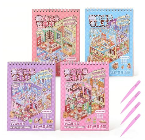 LuminaVerde 3D Sticker, Set di Adesivi DIY Set per Adulti Riutilizzabile Album di Adesivi per Bambini Arredamento della Casa Adesivi delle Stagioni