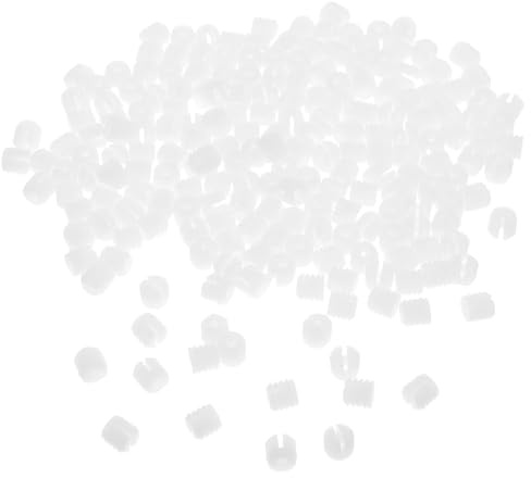Didiseaon Lot de 200 Chevilles en Nylon 4x9 Filetage pour Quincaillerie de Charnières D’armoire, Goujons à Vis pour Portes et Tiroirs, Fixation Stable et Installation Rapide, Usage